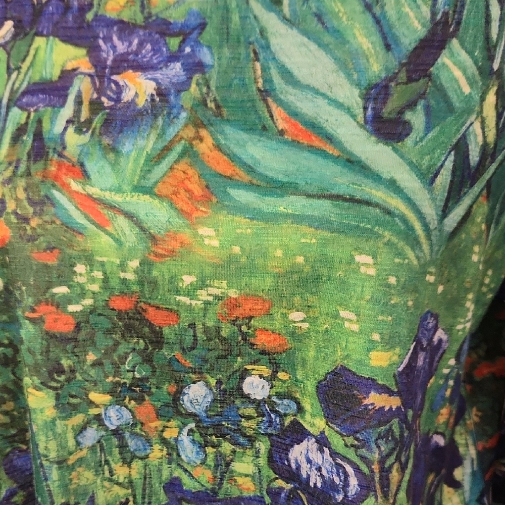 Source Unknown Floral Green and Blue Blouse - Picture 2 of 9